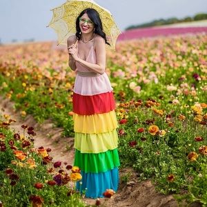 Alice + Olivia Luba Tiered Gown